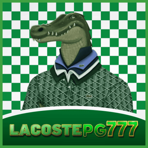 Imagem promocional da LACOSTEPG777 mostrando a plataforma e suas vantagens